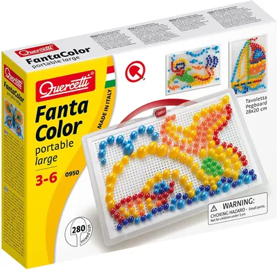 Produktbild von Quercetti FantaColor Mosaikspielzeug tragbar large 280 Pin Mix