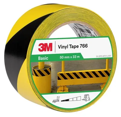 Produktbild von 3M Warnband766 schwarzgelb 50mm x33m Verpackung Band