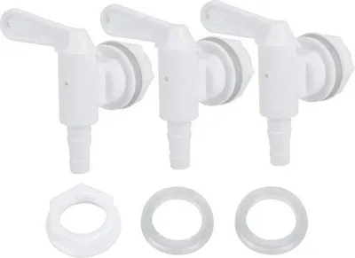 Produktbild von Plastik Weinfaß Eimer Wasserhahn - 3 Stück Wasserhähne für Flaschen - Ersatz für Heimbrauerei Wein und Bier.