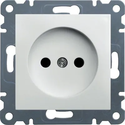 Produktbild von HAGER lumina Steckdose Einspeisung ohne Schutzkontakt 16A 250VAC weiß WL1010