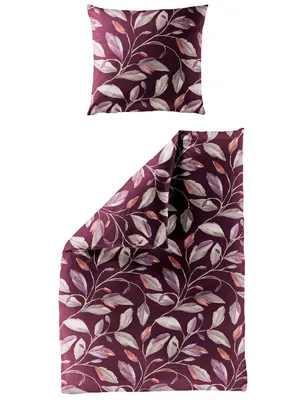 Produktbild von Bierbaum Biber Bettwäsche Set 4009-60 rubin 135 x 200 cm Baumwolle