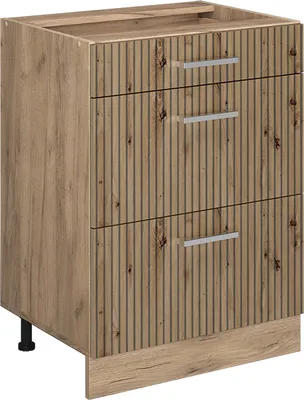 Obrázek produktu pro Spodní skříňka kuchyňské linky Vicco R-Line Řemeslný dub 60 cm se zásuvkami, bez pracovní desky, Model 49148