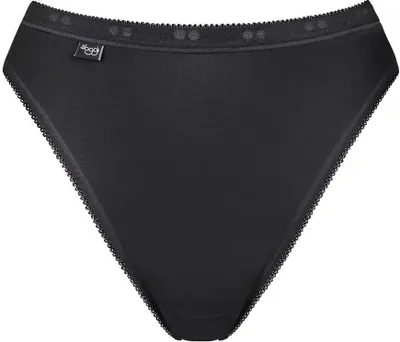 Produktbild von Sloggi Damen-Slips, schwarz, Basic+ Tai, 2er-Pack, Baumwolle, Größe 42