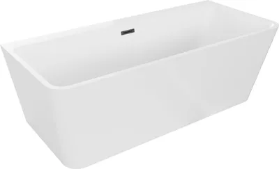 Immagine prodotto di Mexen Volta vasca da bagno freestanding a muro 150 x 75 cm, bianca, troppo pieno nero - 51131507500-70