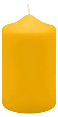 Produktbild von Spitzkopf Stumpen Kerzen Goldgelb 12 x Ø 7 cm, 6 Stück