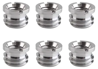 Imagen del producto de 6 adaptadores de rosca convertidores de 1/4" a 3/8" para trípode de cámara