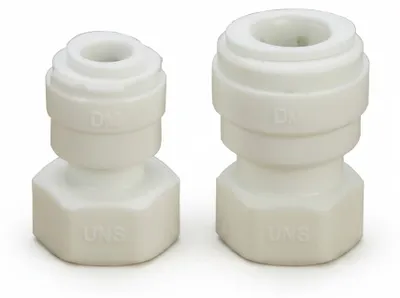 Produktbild von Kühlschrankanschluss / Osmose Adapter 1/4' oder 3/8' Schlauch x 7/16 IG, Schlauchgröße:3/8 Zoll, KI-generiertes Bild