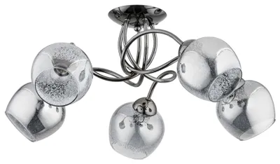 Zdjęcie produktu dla Lampa wisząca INFINITY chromowana 5xE27x60W szkło wym:28x68x68cm IP20 Alfa