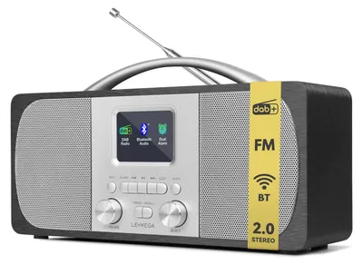 Productafbeelding van DAB-stereoradio met Bluetooth en wekkerfunctie, zwart