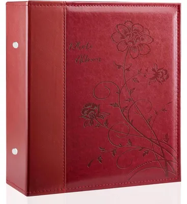 Produktbild von Fotoalbum Leder 400 Fotos 10x15cm Rot