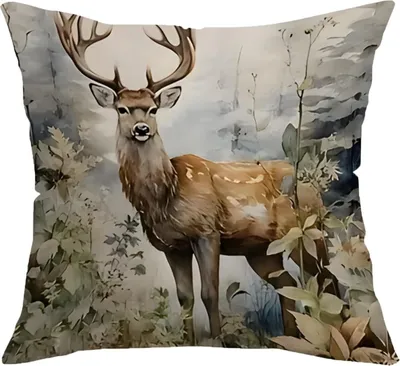 Produktbild von Weihnachten Baumwolle Rentier Kopfkissenbezug 45 x 45 cm