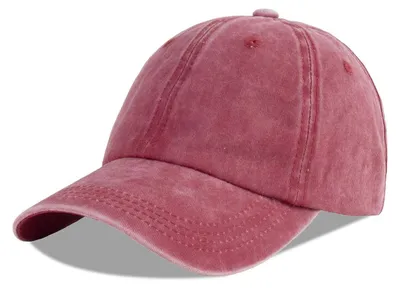Immagine prodotto di Cappello da baseball in cotone 100%, regolabile, color borgogna, per uomo e donna