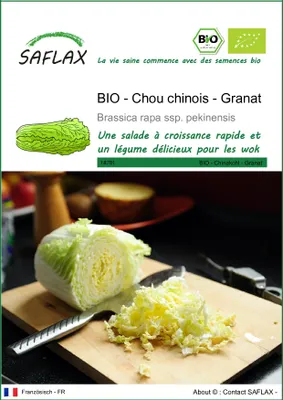 Image de SAFLAX  -- Chou chinois - Granat - 40 graines - Brassica