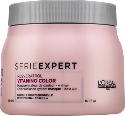 Produktbild von L’Oréal Paris Serie Expert Vitamino Color, Frauen, Gefärbtes Haar, Alle Farben, 500 ml, Farbkorrektur, Nährend, Reparatur, Glanz, Topf