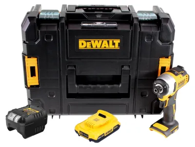 Produktbild von DeWalt DCF 809 D1T Akku Schlagschrauber 18 V 190 Nm 1/4" Brushless + 1x Akku 2,0 Ah + Ladegerät + TSTAK