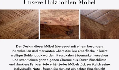 Produktbild von riess-ambiente Massiver Esstisch IRON CRAFT 120cm rund natur Mangoholz Esszimmertisch Tisch Küchentisch