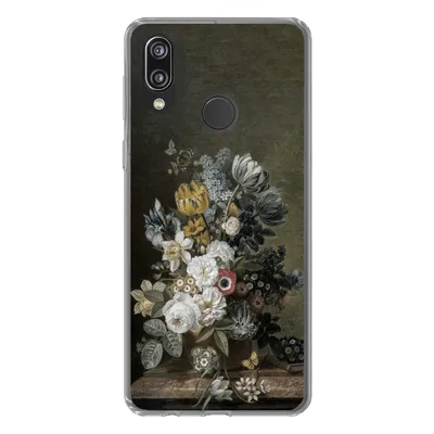 Produktbild von MuchoWow® Handyhülle Schutzhülle Hülle für Huawei P20 Lite (2020) Stilleben mit Blumen - Alte Meister - Malerei Silikon Softcase Handy Hülle - Kartenhalter
