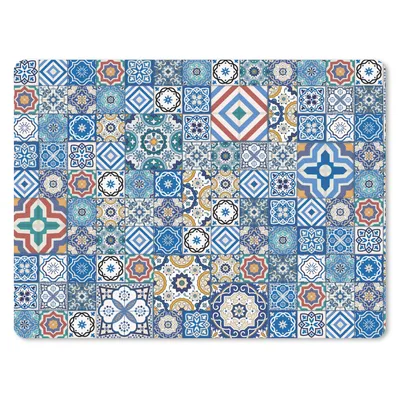 Produktbild von MuchoWow® Mauspad Mousepad Muster - Blau - Formen 23x19 cm - Mousepads - Maus Mat - Pad - Mausunterlage - Schreibtischunterlage - Mauspad