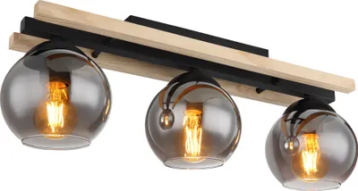 Produktbild von Globo Lighting Deckenleuchte Metall schwarz matt, 3x E27