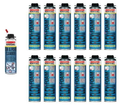 Productafbeelding van Set van 12 Flexifoam raamreinigingsschuimflessen van 500 ml, inclusief een reinigingsmiddel