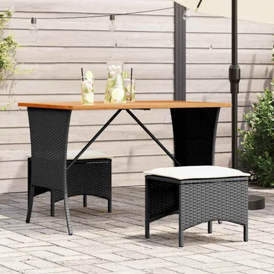 Produktbild von Maison Exclusive - Gartentisch mit Akazienholzplatte 105x75x72 cm Poly Rattan