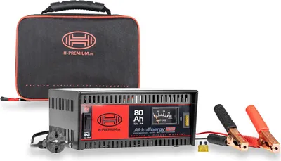 Zdjęcie produktu dla Ładowarka HEYNER® 12V 8A I Ładowarka Premium do akumulatorów AGM i kwasowo-ołowiowych ze wskaźnikiem naładowania, funkcją szybkiego ładowania i zabezpieczeniem bezpiecznikowym I Ładowarka do akumulatorów samochodowych