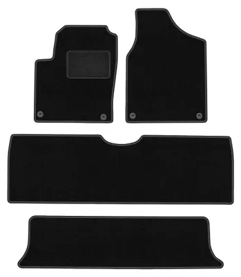 Produktbild von Velours-Fußmatten für Volkswagen Sharan I 1995-2010 (Minivan) – 4-tlg, Schwarz, passgenau – Wielganizator LUX – Ausführung W0026