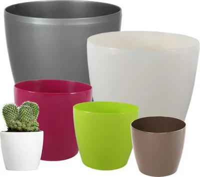 Productafbeelding van Bloempot MAGNOLIA, plastic, glanzend, d16x14cm