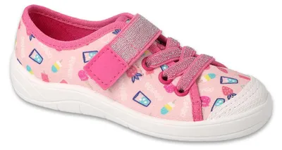 Produktbild von Befado 351X026 Canvas-Sneaker, rosa mit Eiscreme-Motiv