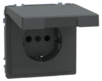 Produktbild von MERTEN Steckdose SCHUKO Design MEG23146034 IP44 Steckklemmen Anthrazit