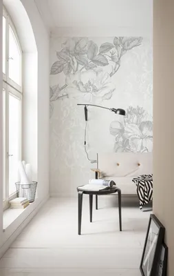 Produktbild von Komar Vlies Fototapete - Baroque Grey - Größe: 200 x 250 cm (Breite x Höhe) - 2 Bahnen, Schlafzimmer, Wohnzimmeren