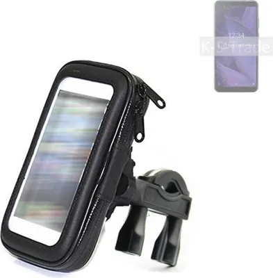 Produktbild von K-S-Trade Fahrrad-Halterung kompatibel mit Sharp Aquos V Handy-Halterung Halter Lenkstange Fahrradhalterung Motorrad Bike Mount Wasserabweisend