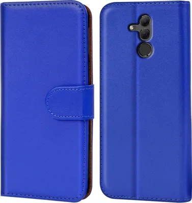 Produktbild von Conie Klapp Tasche für Huawei Mate 20 Lite Kartenfach Rundumschutz Hülle in Blau