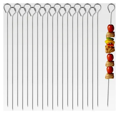 Produktbild von Edelstahl Schaschlikspieße 30 cm - Grillspieße für Fleisch - 20 Stück