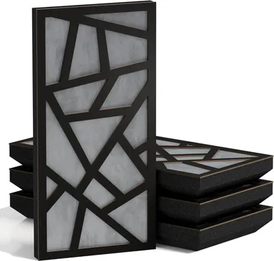 Imagen del producto de Juego de 10 paneles acústicos estrechos SKYROSS-F, 50x25x5 cm, /gris