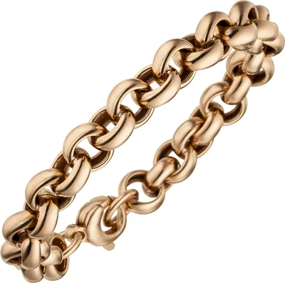 Produktbild von JOBO Erbsarmband 925 Sterling Silber rotgold vergoldet 21 cm Armband