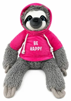Produktbild von Faultier Kuscheltier XXL 100 cm Faultier rosa Plüschtier Anime Kawaii Plush Stofftier Cute Plushies Plüschtiere Plushie Halloween Weihnachten Geschenke für Kinder (Faultier grau 100 cm Be Happy Pink)