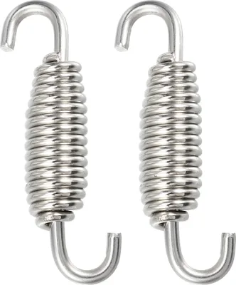Produktbild von 2 Stück Auspufffedern Motorrad Universal Auspuff Rohr Feder Edelstahl Auspuff Feder für Motorrad Roller 55mm