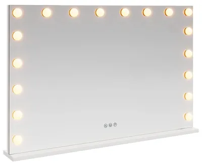 Immagine prodotto di vidaXL Specchio cosmetico LED bianco 80 x 10 x 52,5 cm Vetro e acciaio