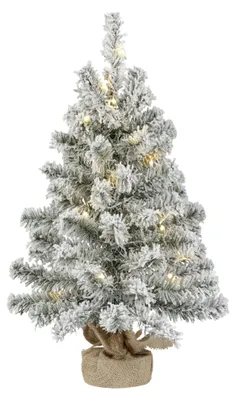 Obrázok produktu pre Miniatúrny vianočný stromček so snehovým efektom a osvetlením, 60 cm, umelý, značka Kaemingk