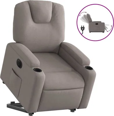 Produktbild von vidaXL Relaxsessel mit Aufstehhilfe Elektrisch Taupe Stoff