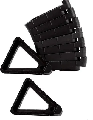 Produktbild von Famanu Blumentopfuntersetzer 48 Stück - Dreieckige Blumentopfhalter - Atmungsaktiv - Kunststoff - Unsichtbar - 7 x 5,5 x 1,5 cm