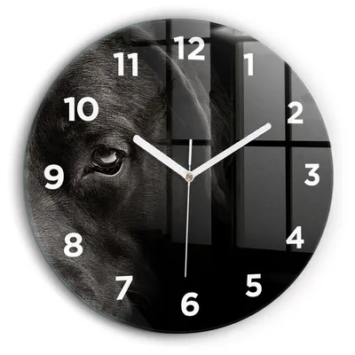 Produktbild von Wallfluent Große Wanduhr – Stilles Quarzuhrwerk - Uhr Dekoration Wohnzimmer Schlafzimmer Küche - Zifferblatt - weiße Zeiger - 60 cm - Schottischer Hund und Katze