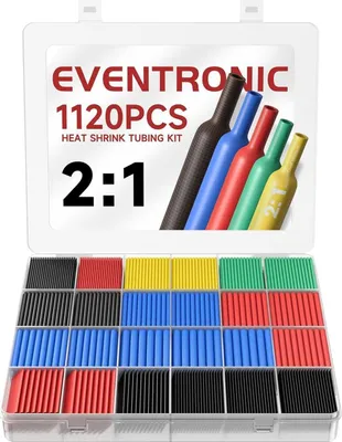 Obrázek produktu pro 1120ks Sada smršťovacích bužírek 2:1 pro elektrickou izolaci - 12 velikostí v 6 barvách