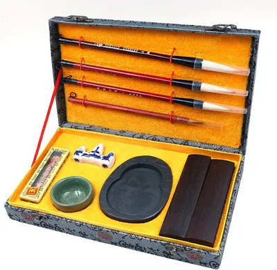 Productafbeelding van Chinese kalligrafie borstels gift - Set van 10 - Sumi Borstel Chinese Borstels voor Beginners