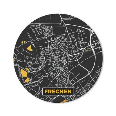 Produktbild von MuchoWow® Mauspad Mousepad Gold - Deutschland - Karte - Stadtplan - Frechen 20x20 cm - Mousepads - Maus Mat - Pad - Mausunterlage - Schreibtischmatte
