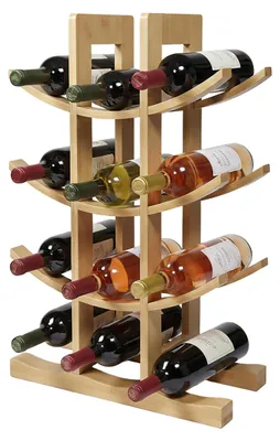 Weinregal Bambus 12 Flaschen 41x30x14,5 cm Natur