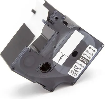 Produktbild von vhbw Schriftband-Kassette Ersatz für Dymo 1734523 für Etiketten-Drucker 5,5m x 24mm Schwarz auf Weiß, Polyester