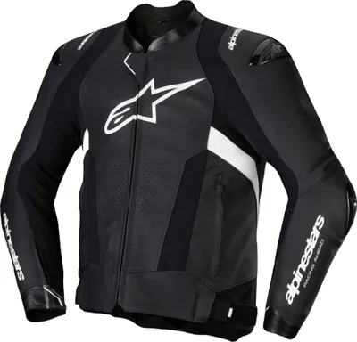 Produktbild von Alpinestars Missile V3 Motorrad Lederjacke, schwarz/weiß, 52