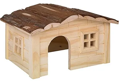 Obrázok produktu pre Nobby WOODLAND drevený domček pre hlodavce "DINKI" 20 x 14 x 12 cm